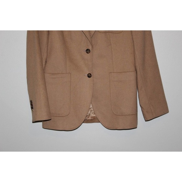 Brooks Brothers Camel Hair Boyfriend Blazer Jacket Italian Tan Women's 8 H14486 - Picture 3 of 12